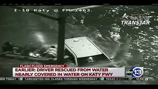 Raw: Driver Rescued From Mostly-Submerged SUV