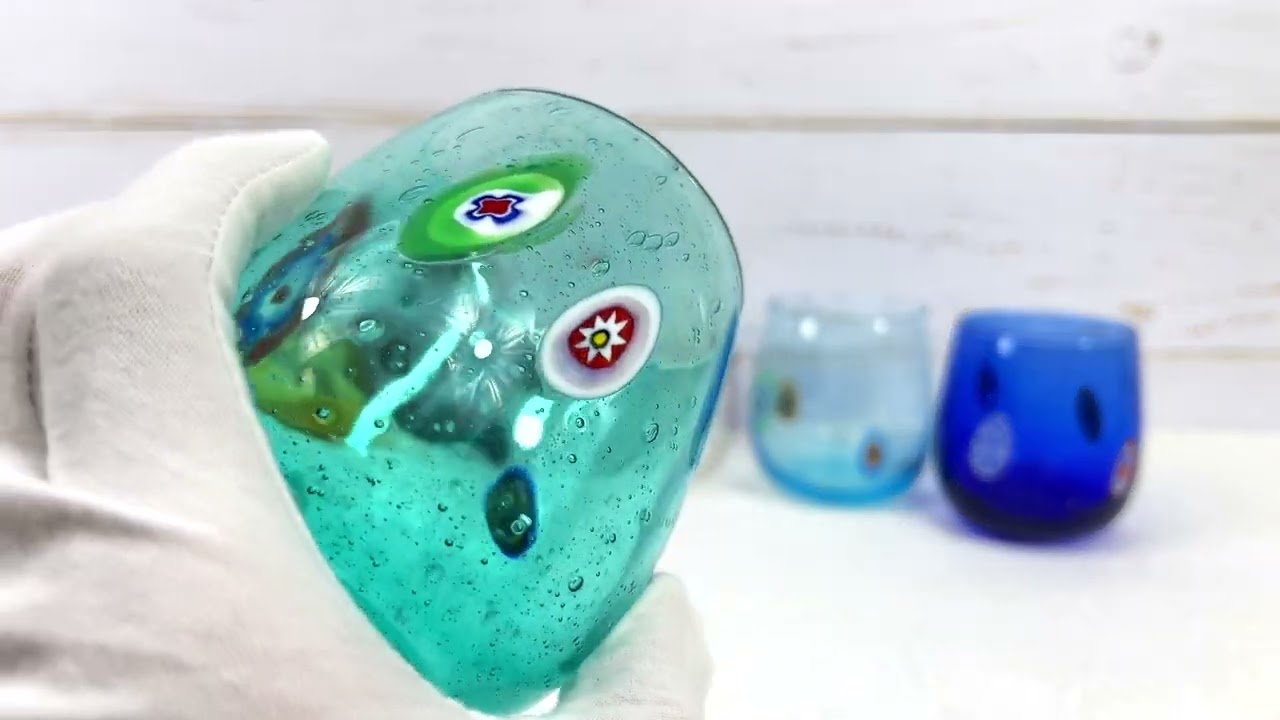 My Italian Decor - Murano Glass 'Serena' Stemless Wine Glasses, Made In Italy