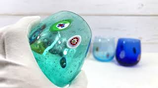 My Italian Decor - Murano Glass 'Serena' Stemless Wine Glasses, Made In Italy