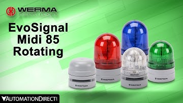 WERMA EvoSIGNAL Midi 85mm Rotating Optical Beacon from AutomationDirect