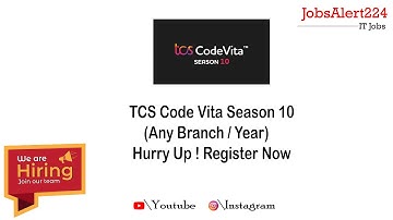 TCS CodeVita Season 10 | Off Campus Drive |2020/2021/2022/2023/2024/2025 | Apply Fast 🔥🔥🏢