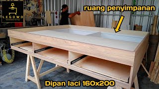 Membuat Dipan Laci 160x200 | how to make a bed with storage