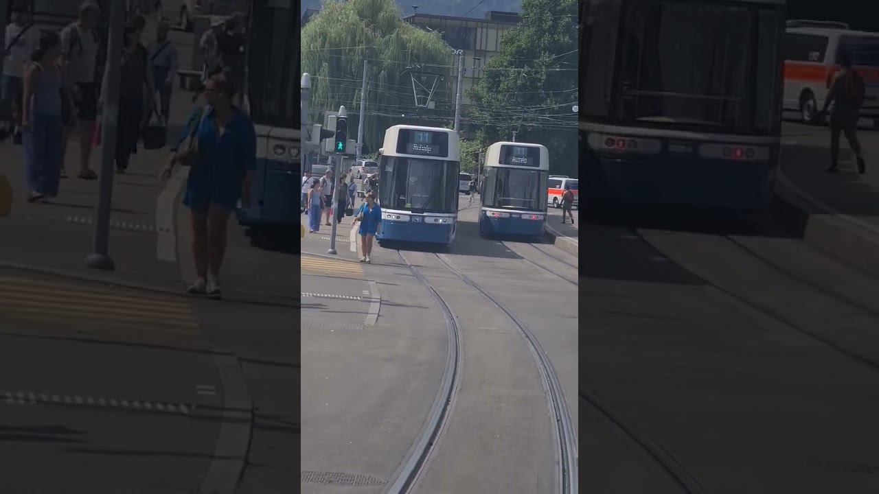 Zurich Stadt mit dem Tram