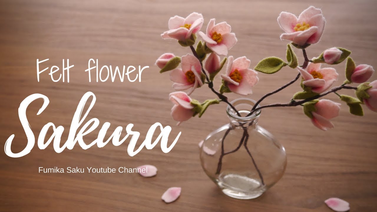 4 [EASY] Realistic Felt Flower Tutorial - #DIY How to Make Felt Flowers - S  Nuraeni 