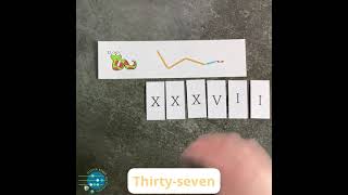 Montessori Roman Numerals Snake Game Cards