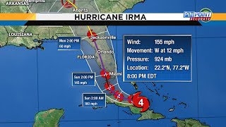 Hurricane Irma Friday 5 p.m. track