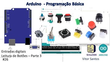 Leitura de botões (Entradas digitais) no Arduino (SimulIDE) - Parte 3/3