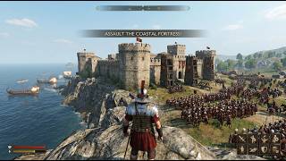 Roman Legionaries Besiege the Mongol City as the Gates Begin to Fall
