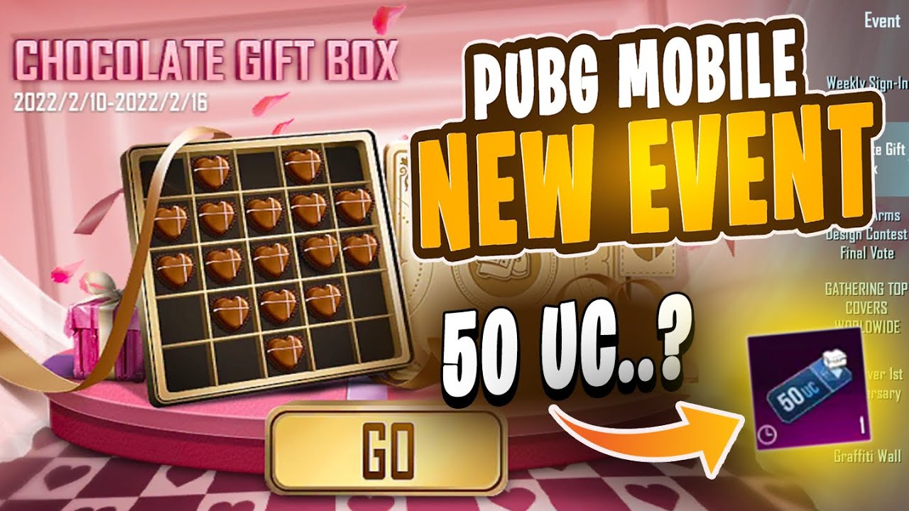 CHOCOLATE GIFT BOX NEW EVENT PUBG MOBILE GET 60UC VOUCHER NEW EVENT