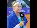 Marie Bouzkova y las sensaciones. Extracto de entrevista. R1. Strasbourg open series 2026