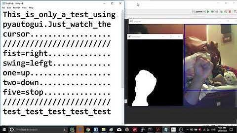 Hand posture (static gesture) recognition test video