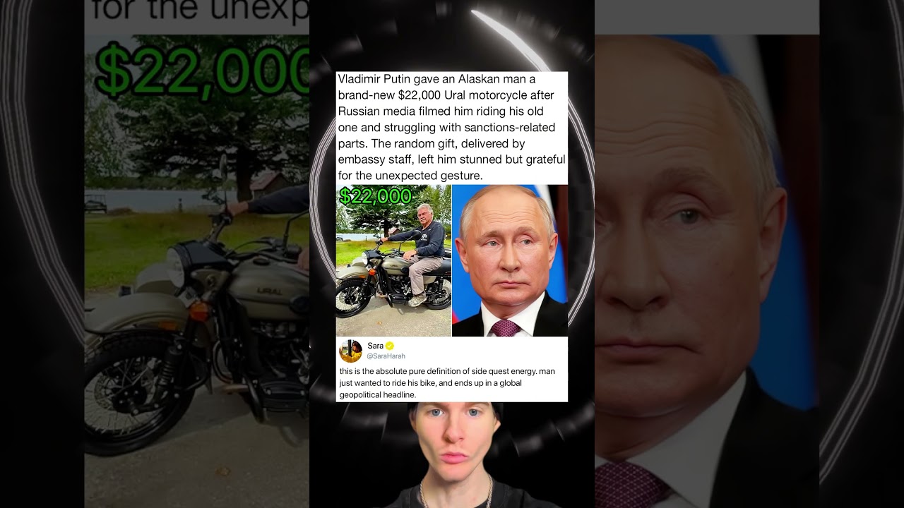 Vladimir Putin gave an Alaskan man a brand-new $22,000 Ural motorcycle after Russian