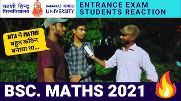 BHU BSc maths entrance review | Students reaction on BHU entrance | Maths paper review by students