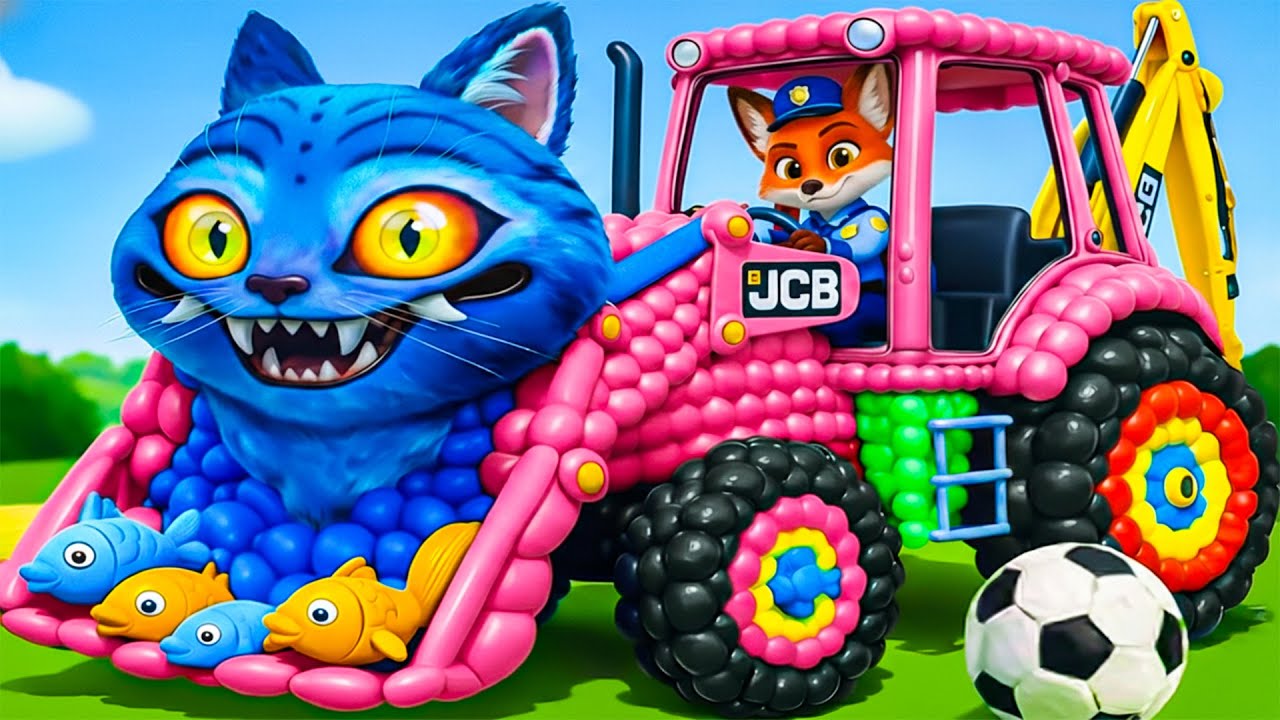 The mascot vibrato assistant JCB and Tractor placed on the football field is popular, co produced