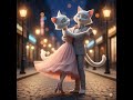 A beautiful Cat couple dancing and celebrating happy new year 2026.