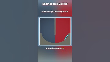 Brain it on level 185 | make an object hit the right wall #shorts #gaming #gameplay #brainiton