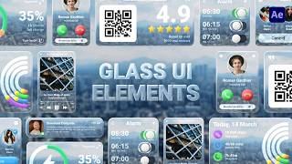 Liquid Glass UI Elements - After Effects Template