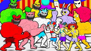 NEW MUSCLE SMILING CRITTERS POPPY PLAYTIME 3 VS MUSCLE THE AMAZING DIGITAL CIRCUS! Cartoon Animation