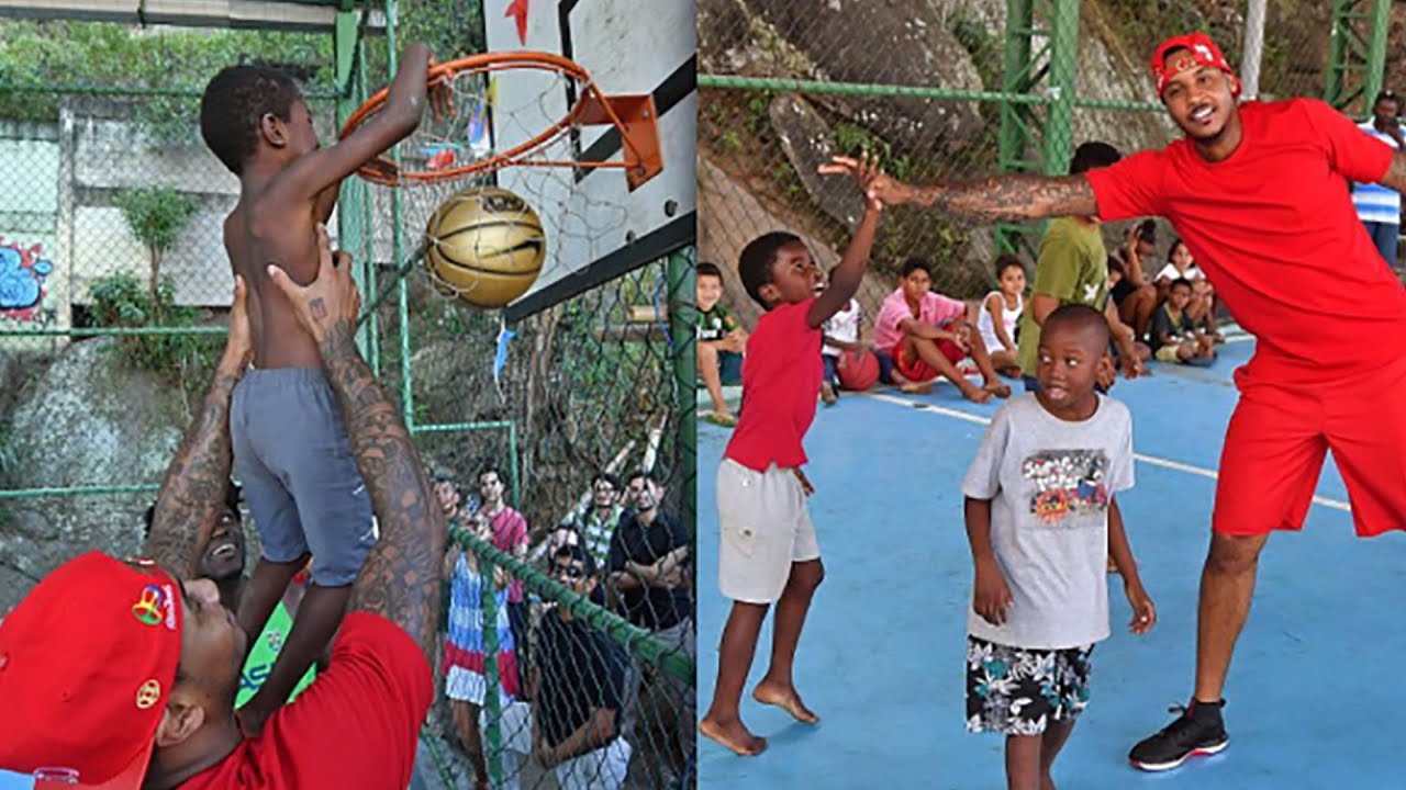 Carmelo Anthony Visits Dangerous Rio Favela YouTube