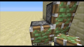 Redstone Tutorial #1: How To Make A Piston Door With Toggle Button And Lock