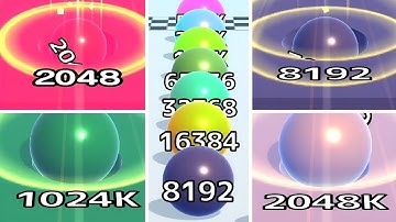 Ball Run infinity 2048 8192 1024K 2048K 🎯 Best Mobile Gameplay Android iOS