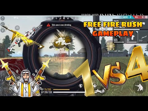 FREE FIRE : SOLO VS SQUAD || 1 VS 4 RANK MATCH OP CLUTCHES || INTENSIVE ...