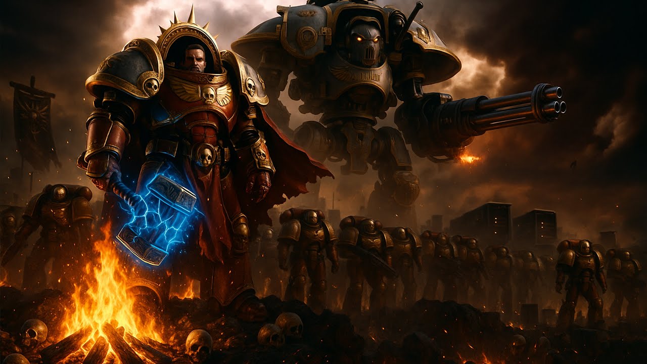 ⚔️Warhammer 40k Imperial Campfire Sounds  for Sleeping 🔥 | 24/7