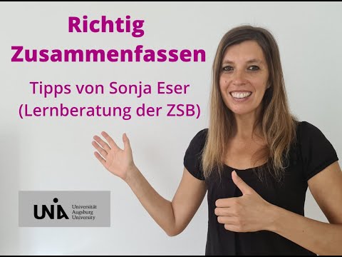 Vorlesungen und Scripte richtig zusammenfassen | Tipps der ZSB | Universität Augsburg