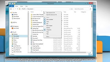 How to Change the Tabs in Windows® Explorer on a Windows® 8.1 PC