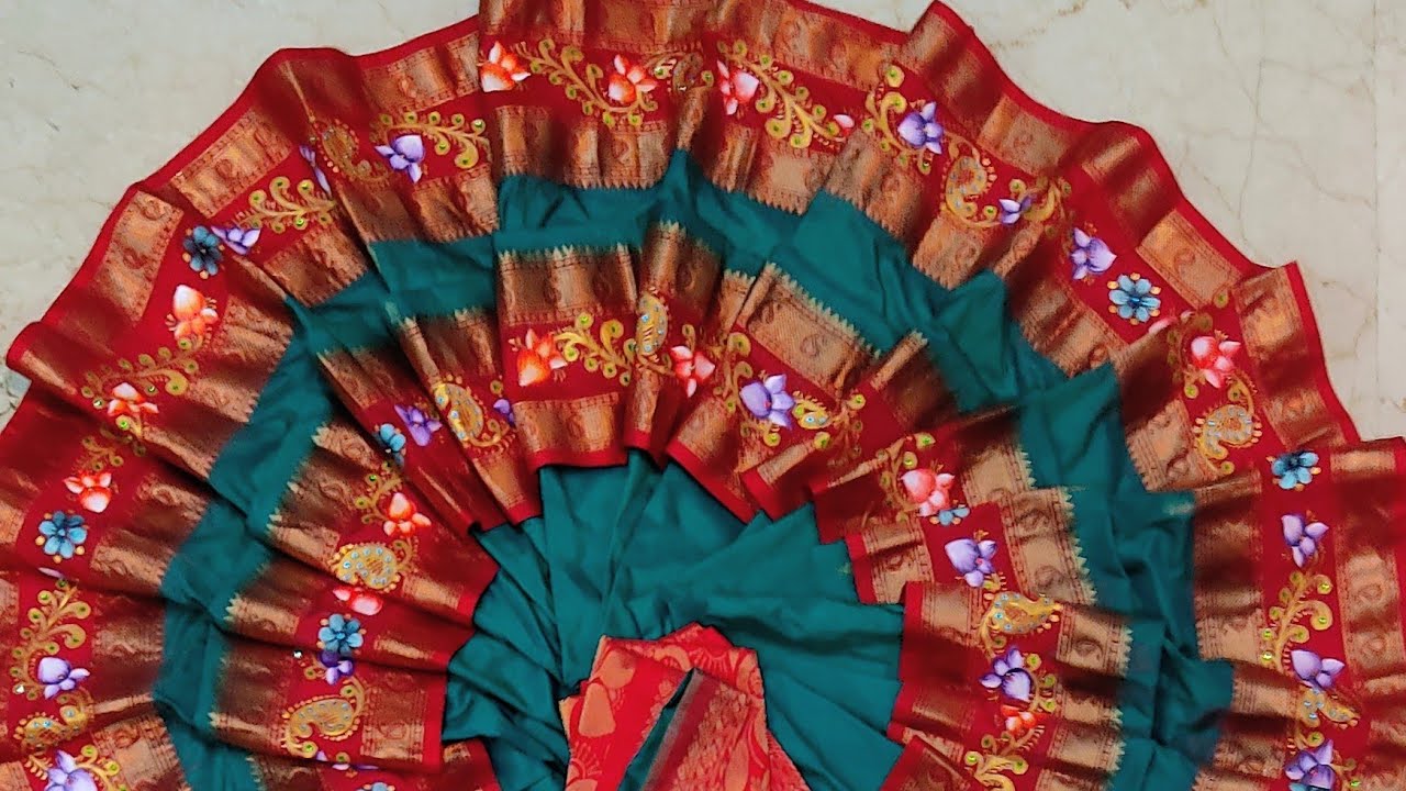 How to create Tanjore style fabric painting in an easy way || Fabric Painting-148 || JLPraphulla 