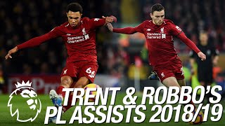 All of Trent Alexander-Arnold and Andy Robertson's 23 Premier League assists in 2018/19