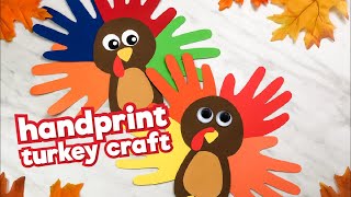 Handprint Turkey Craft For Kids