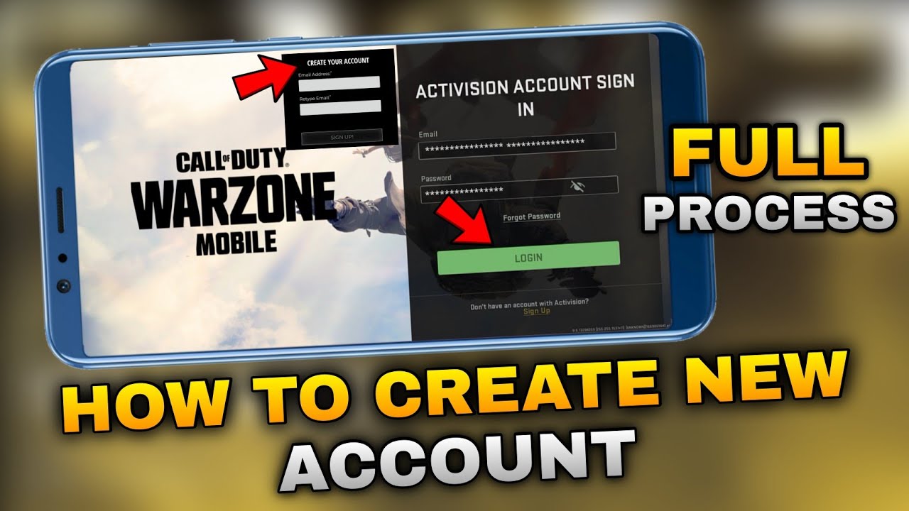 How To Create Account in COD Warzone Mobile  Activision Account Sign in  Cod Warzone Mobile, Sign up 