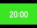 20 Minute Countdown Green Screen | 1200 Seconds Timer Chroma Key | Free Editing Asset | 4K UHD