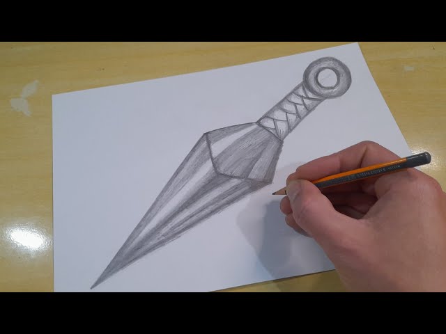 COMO DESENHAR A KUNAI DO MINATO - PASSO A PASSO SUPER FÁCIL 