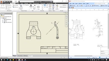 Autodesk Inventor Example 5 Hinge Drafting