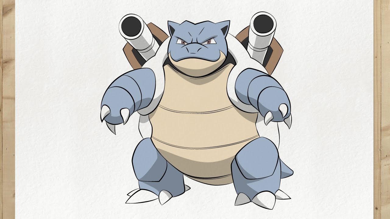 COMO DESENHAR O BLASTOISE (Pokémon)