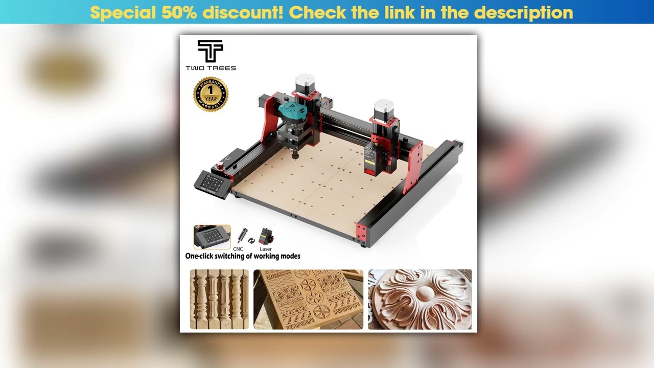 TWOTREES TTC450 Pro CNC Machine 4Axis Metal Cutting Machine For CNC Router Machine And Laser