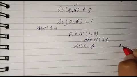 Prvoe that SL(2,R) is normal subgroup of GL(2, R)|| MATHEMATICS||