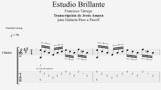 Estudio Brillante - Tárrega - Tablatura por Jesús Amaya... chords
