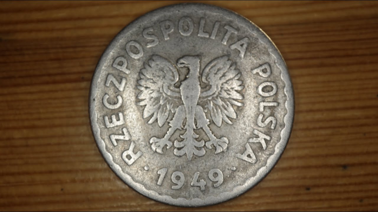 1949 Poland 1 Złoty (Aluminium) Coin • Values, Information