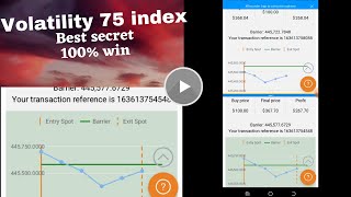 Volatility 75 Index, Secret Trading 100% WIN - Binary.com