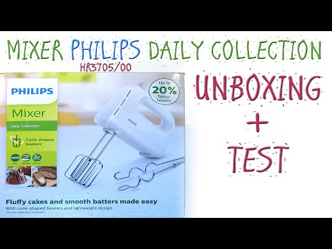 MIXER PHILIPS HR3705/00 DAILY COLLECTION - UNBOXING + TEST