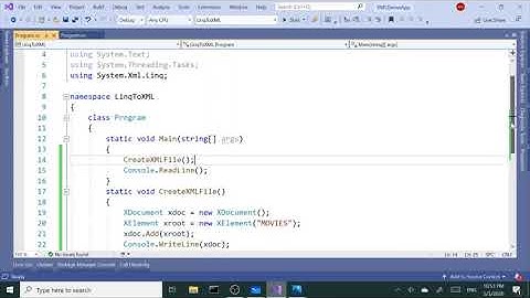C# | Linq To XML|  How To   create an XML File | Pt 1