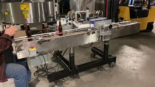 Avery Dennison Model ALS204 Wrap Around Pressure Sensitive Labeler with Hot Stamp Coser