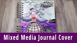 Mixed media art journal cover