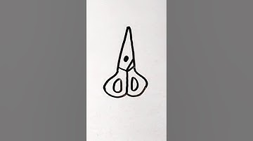 How to draw scissors ✂️ Easy Drawing #shorts #art #viral