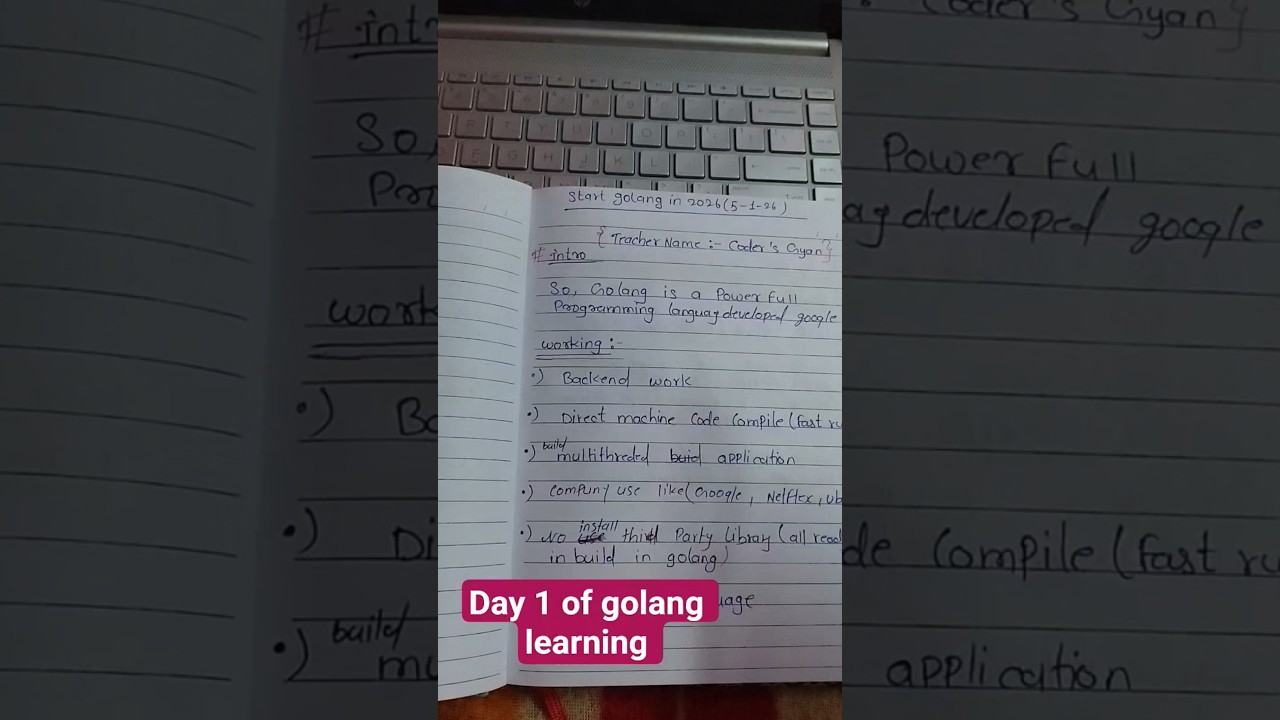 Day 1 Of Golang Learning in 2026 