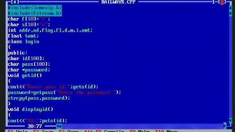 C++ coding for railway reservation