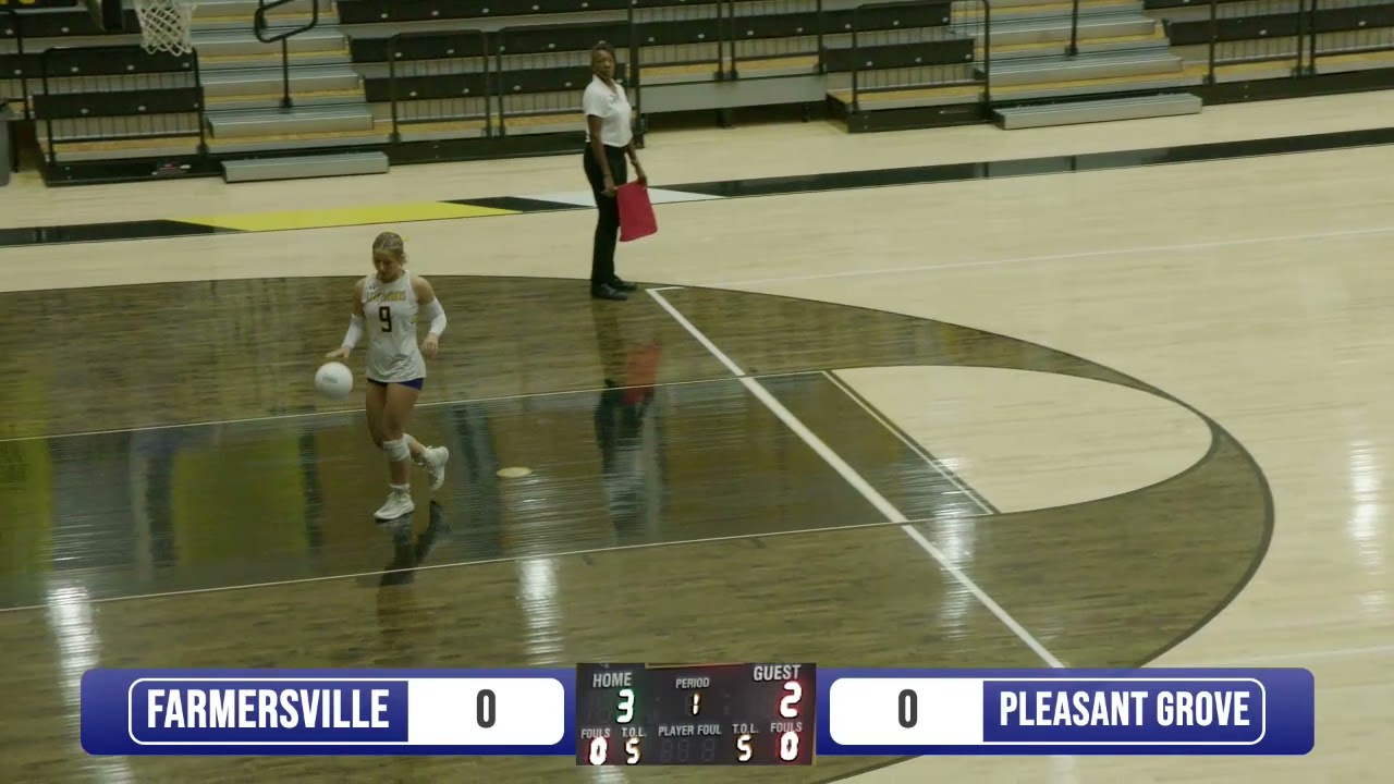 Farmersville Lady Farmers vs. Pleasant Grove Lady Hawks Area Volleyball Playoffs 110423